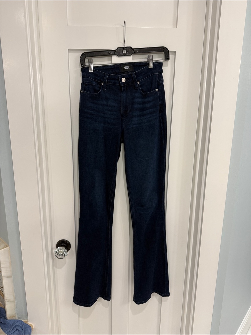 PAIGE high rise laurel canyon dark blue